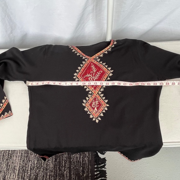 Tunic/dress, or beach/pool cover-up, black, viscose/cotton, XL. - Picture 6 of 15